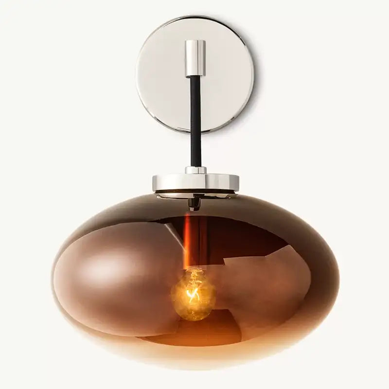 Cabrettey Amber Glass Wall Sconce
