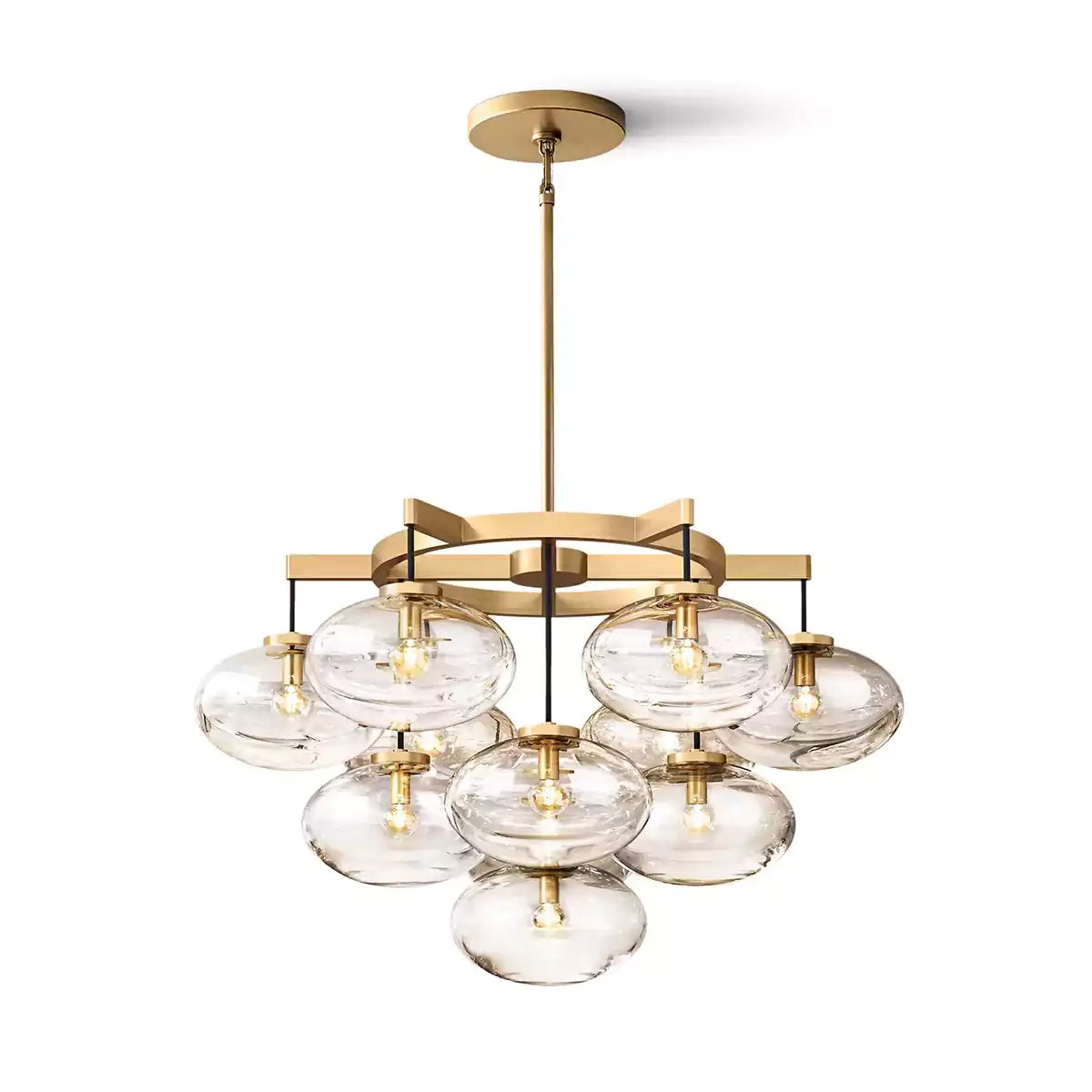 Cabrettey Clear Glass Round Chandelier 36"