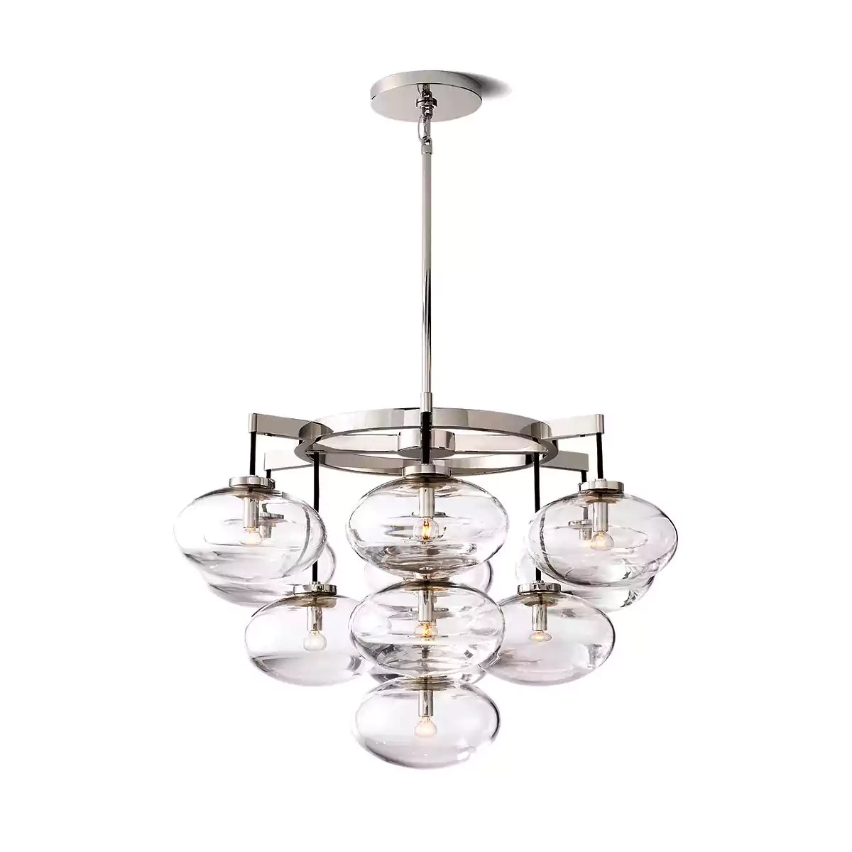 Cabrettey Clear Glass Round Chandelier 36"