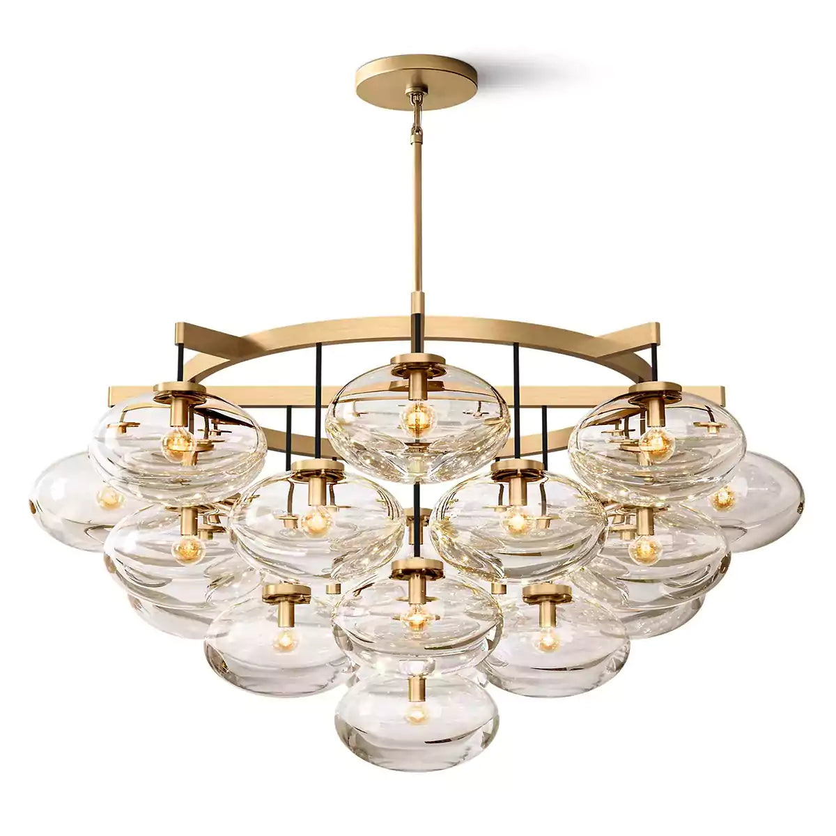 Cabrettey Clear Glass Round Chandelier 48"