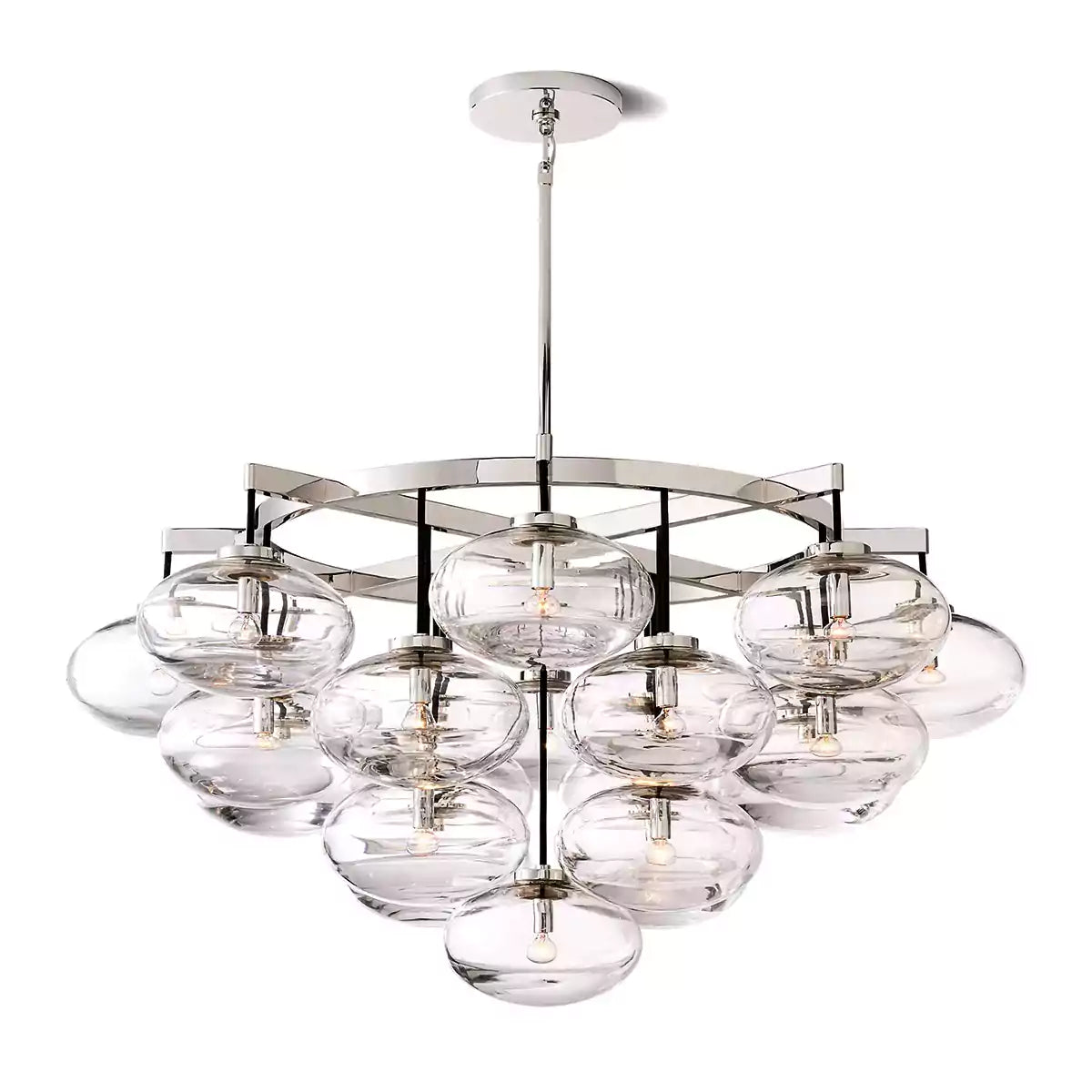 Cabrettey Clear Glass Round Chandelier 48"