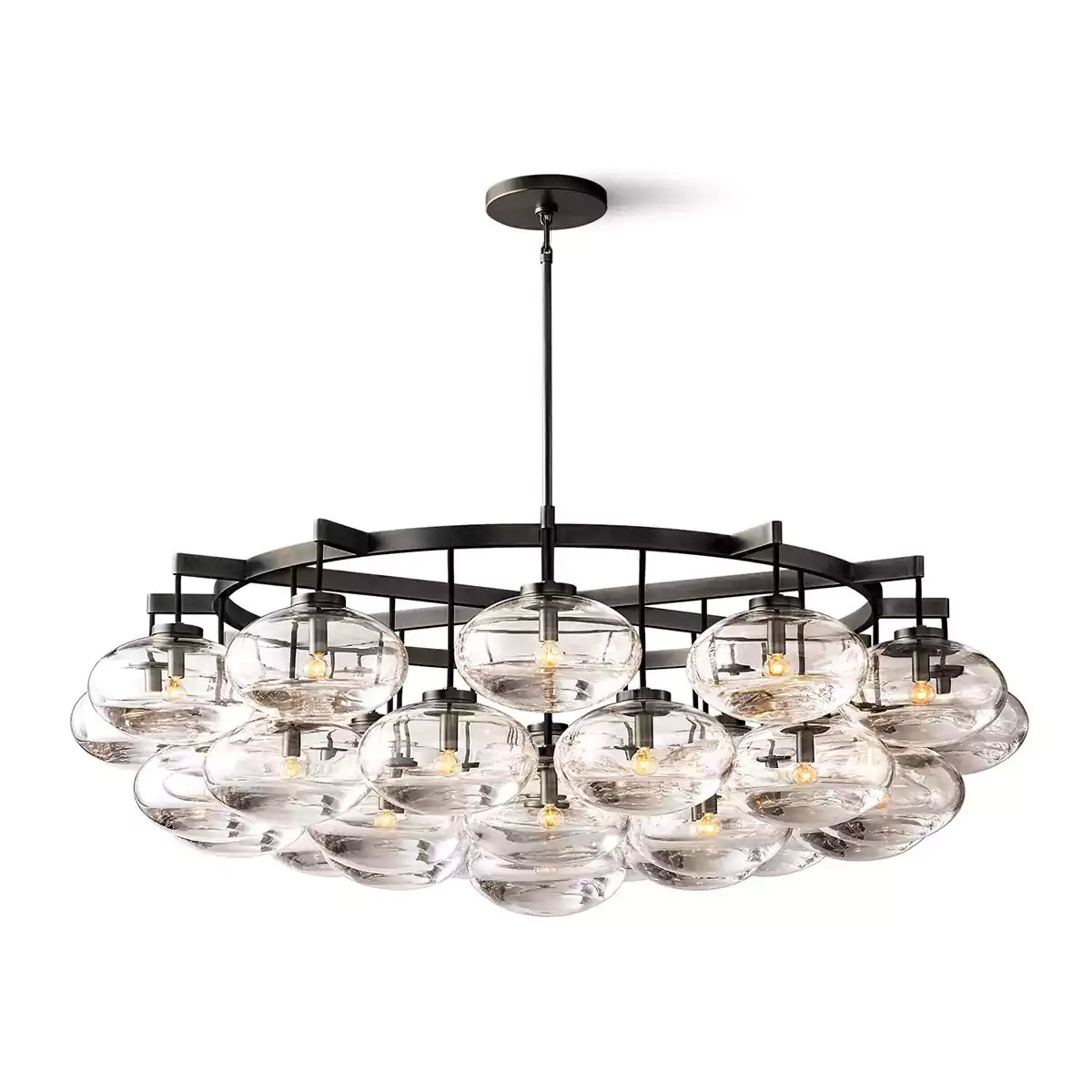 Cabrettey Clear Glass Round Chandelier 60"