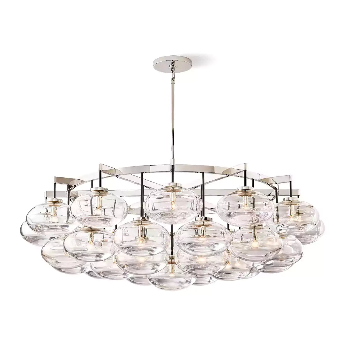 Cabrettey Clear Glass Round Chandelier 60"