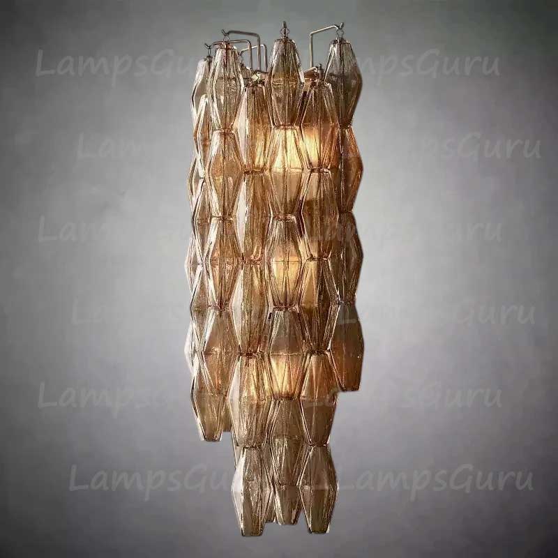 Chiaray Smoke Glass Grand Wall Sconce