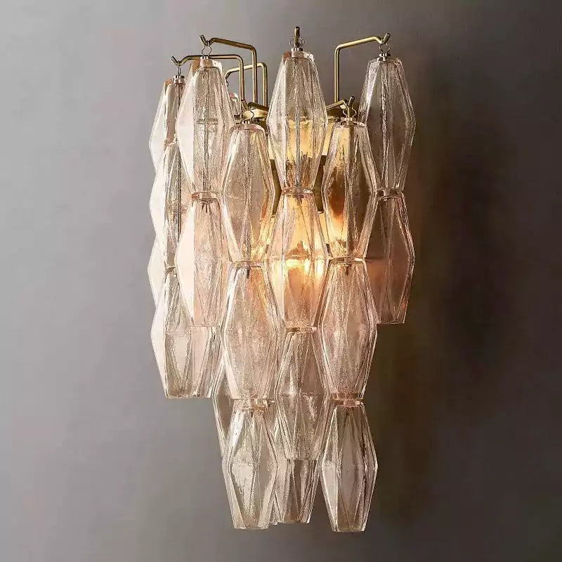Chiaray Clear Glass Wall Sconce