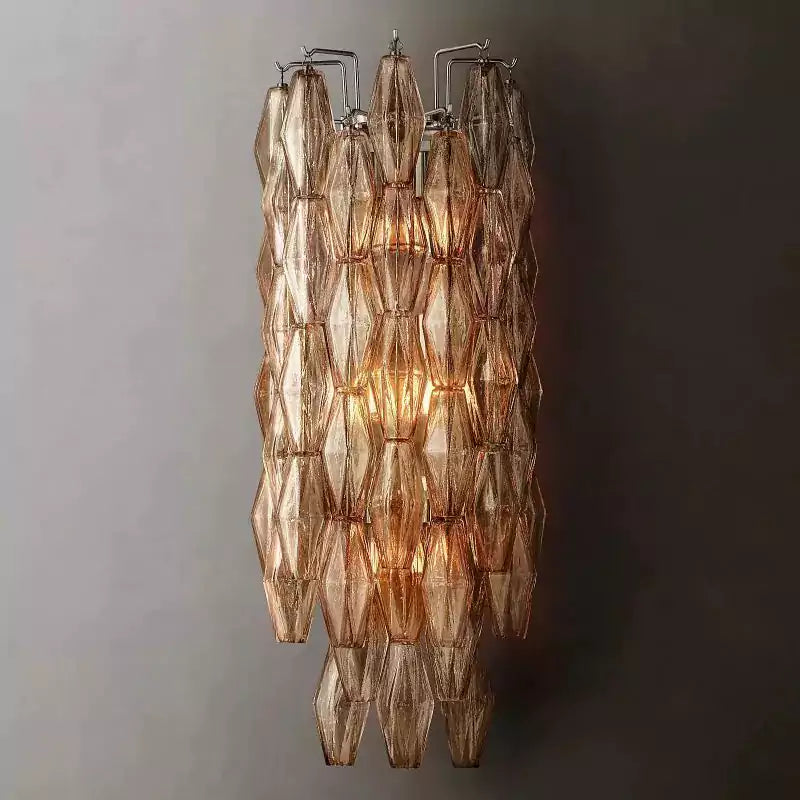 Chiaray Smoke Glass Grand Wall Sconce
