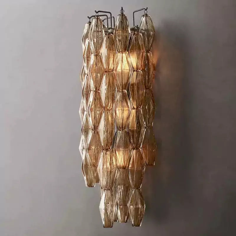 Chiaray Smoke Glass Grand Wall Sconce