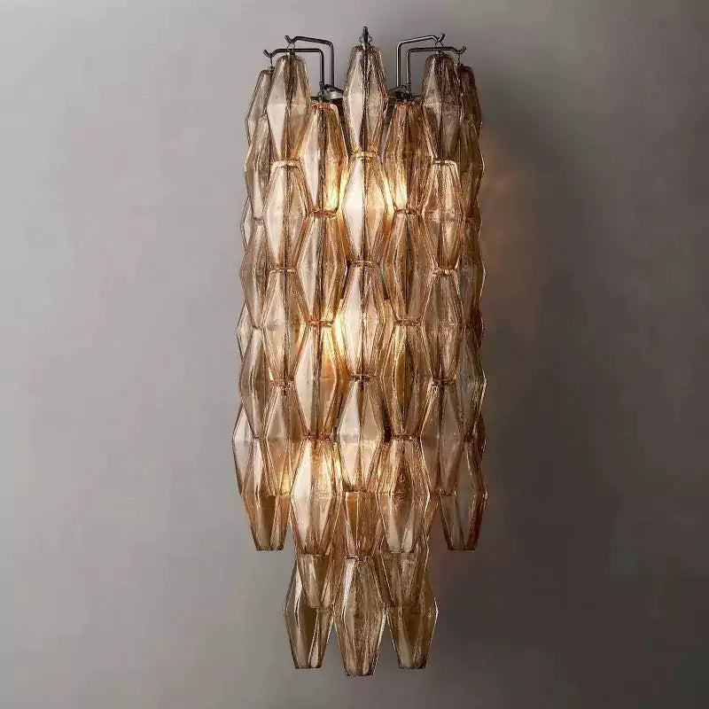 Chiaray Smoke Glass Grand Wall Sconce
