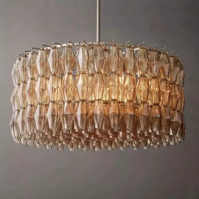 Chiaray Smoke Glass Round Chandelier 37"