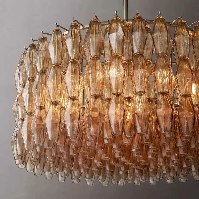 Chiaray Smoke Glass Round Chandelier 37"