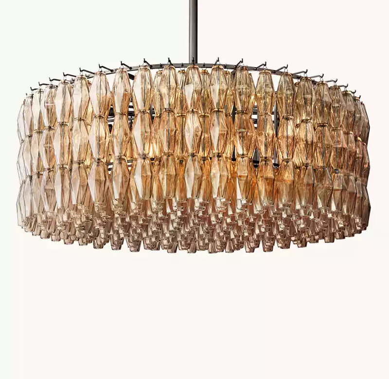 Chiaray Smoke Glass Round Chandelier 47"