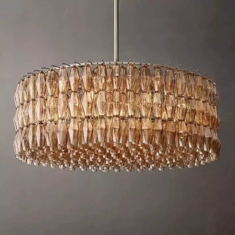 Chiaray Smoke Glass Round Chandelier 47"