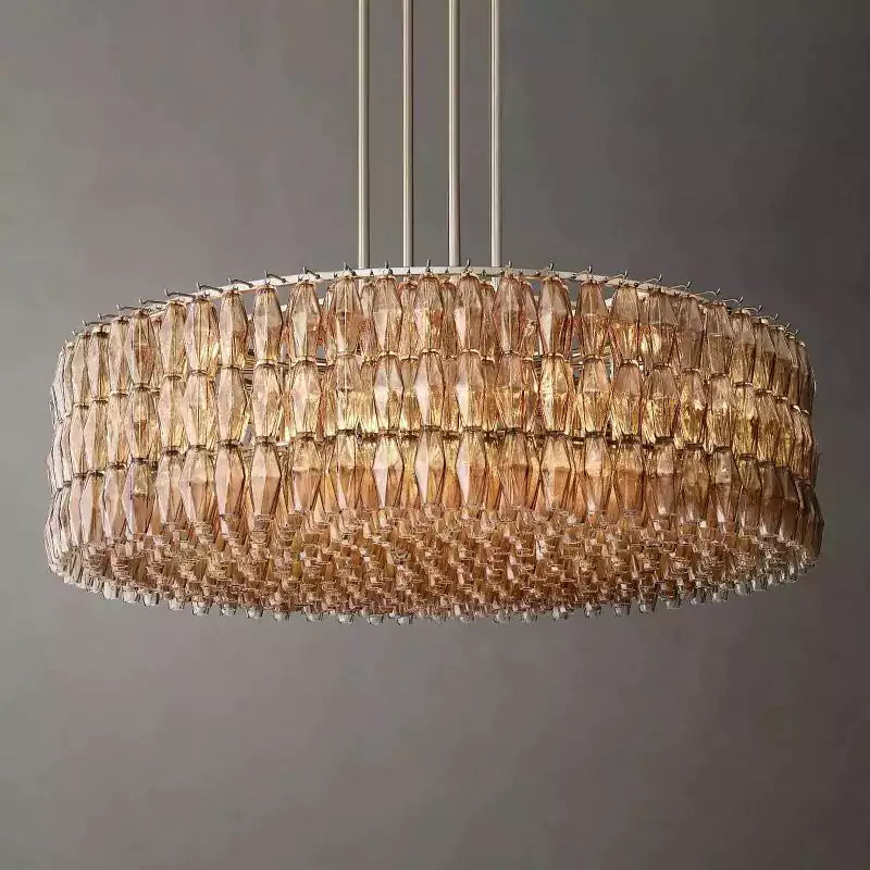Chiaray Smoke Glass Round Chandelier 62"