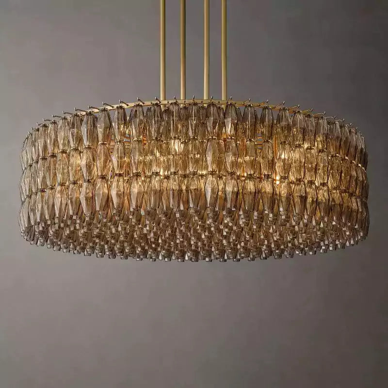 Chiaray Smoke Glass Round Chandelier 62"