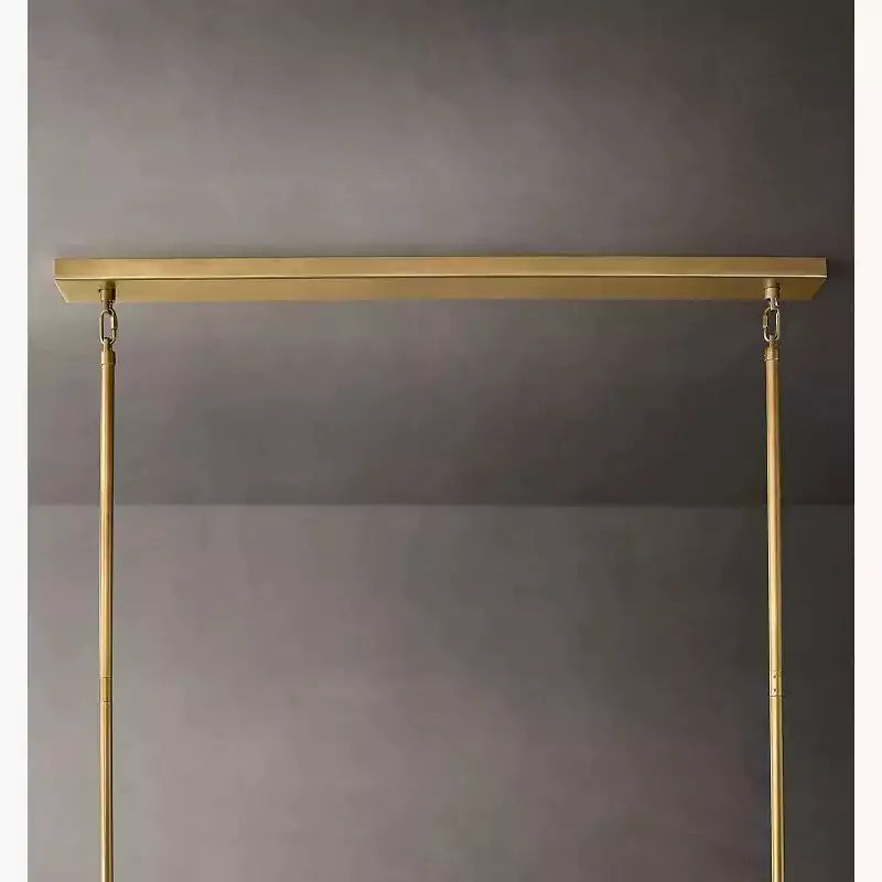 Chiaray Smoke Glass Tiered Rectangular Chandelier 74"