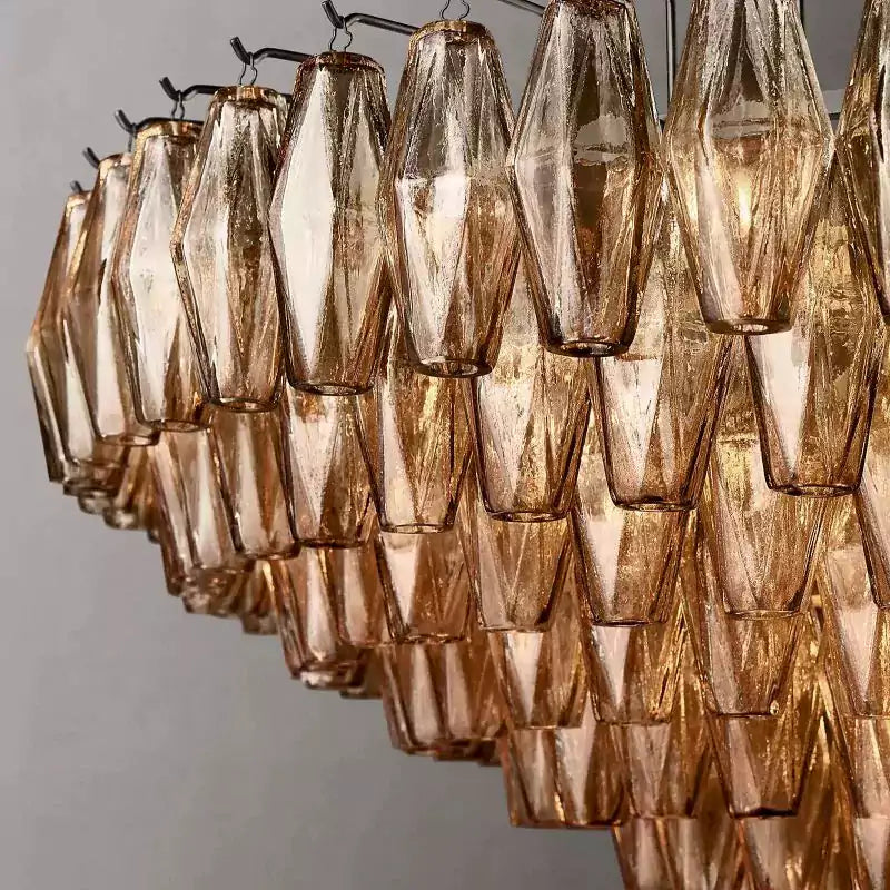 Chiaray Smoke Glass Tiered Round Chandelier 47"