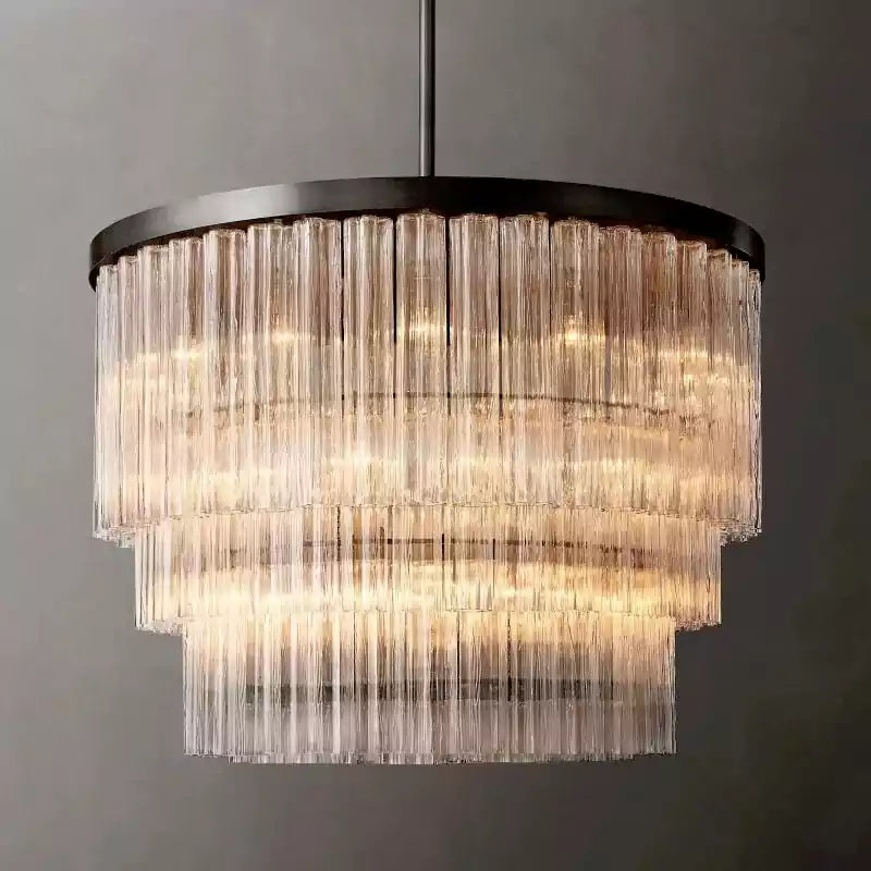 Cieloy Three-Tier Round Chandelier 48"