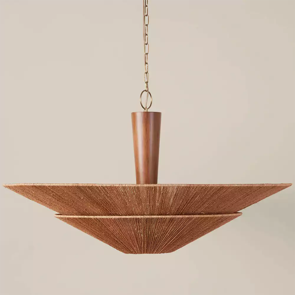 Handwoven Rattan Condesa Jute Pendant