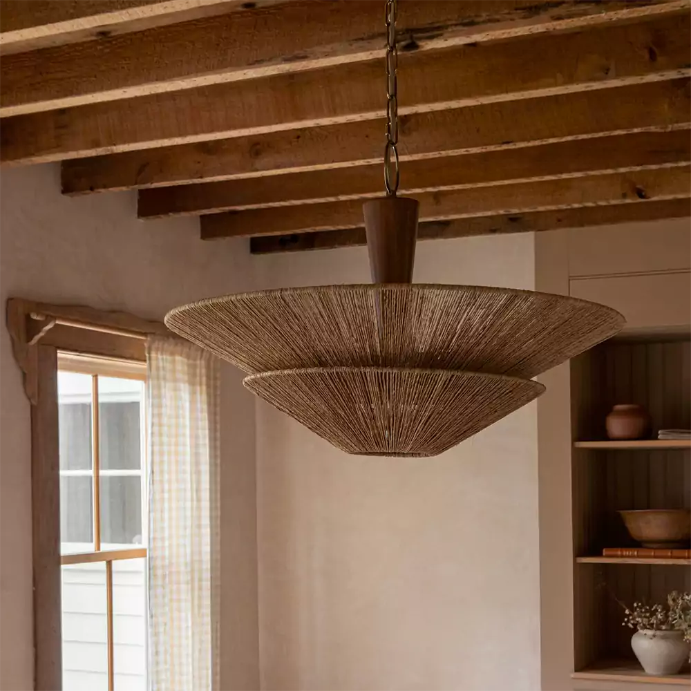 Handwoven Rattan Condesa Jute Pendant