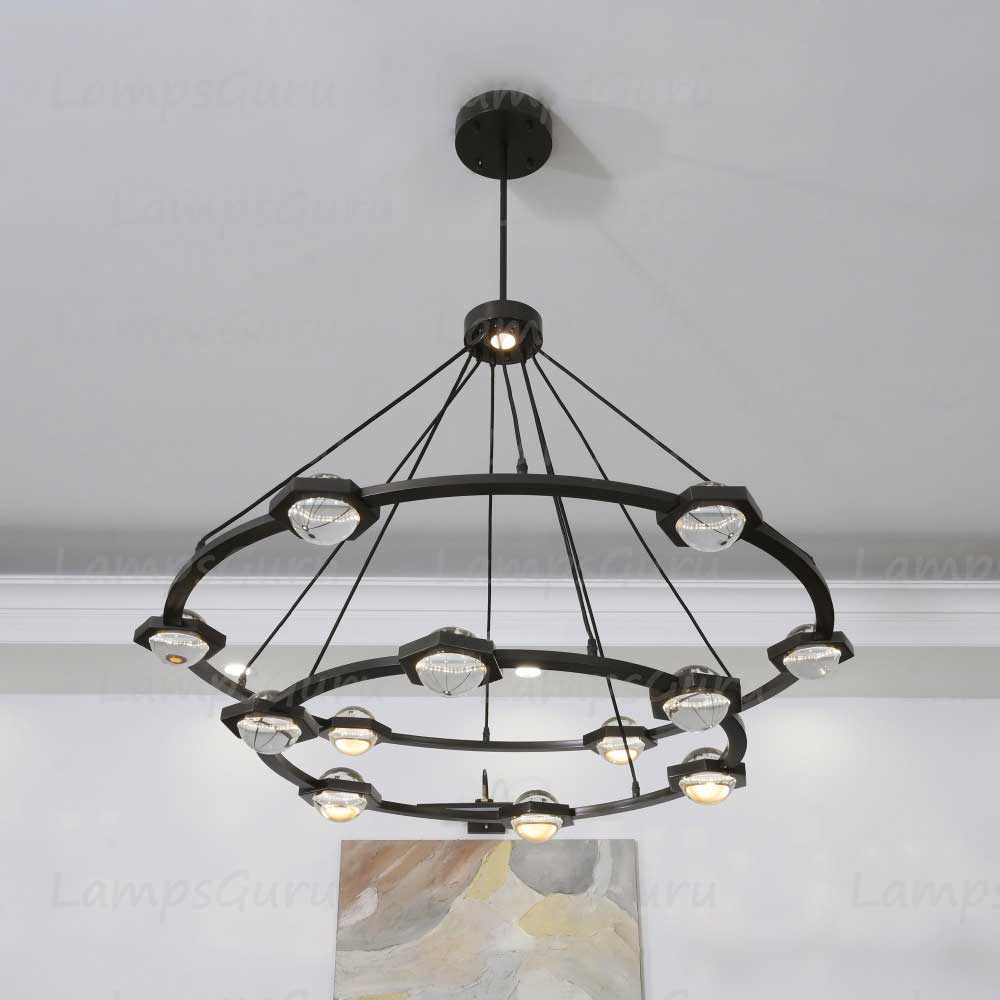 Eclatanta Two Tier Round Chandelier 48"