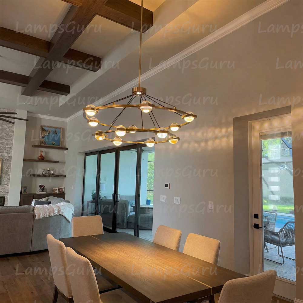 Eclatanta Two Tier Round Chandelier 48"