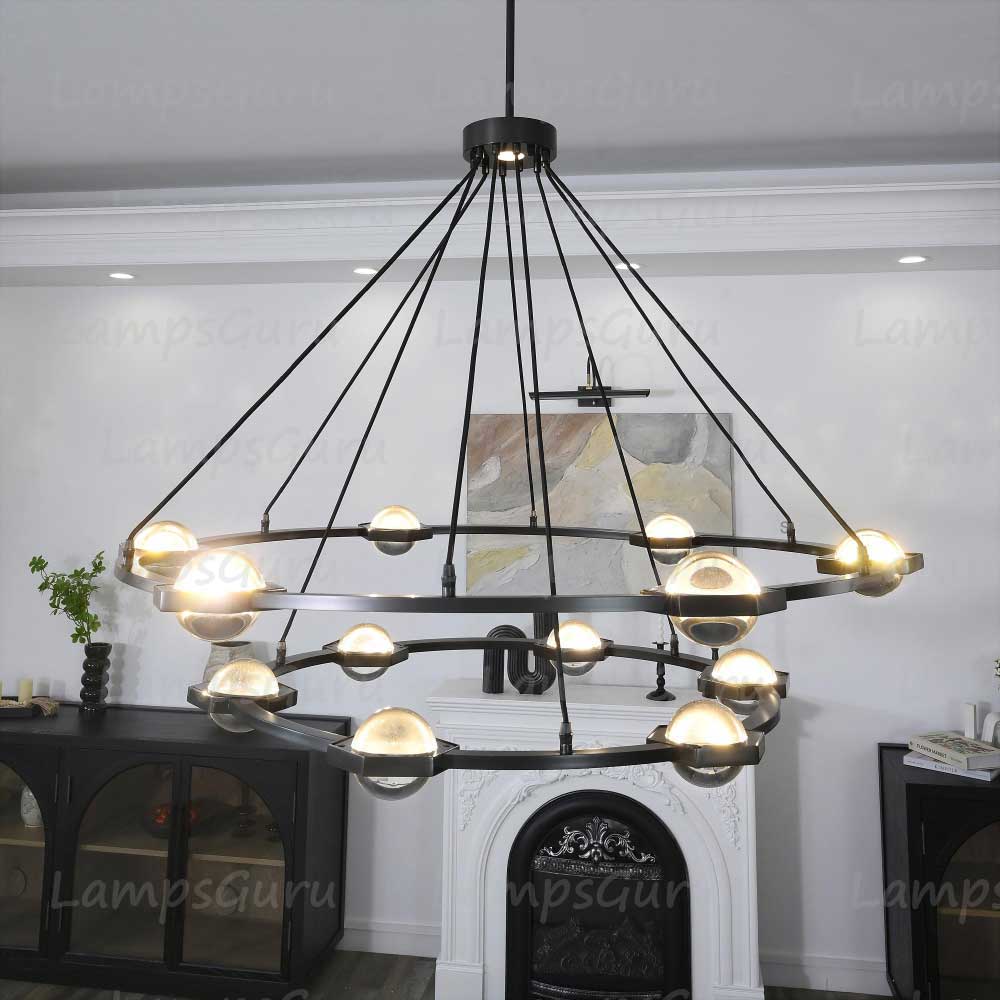 Eclatanta Two Tier Round Chandelier 48"