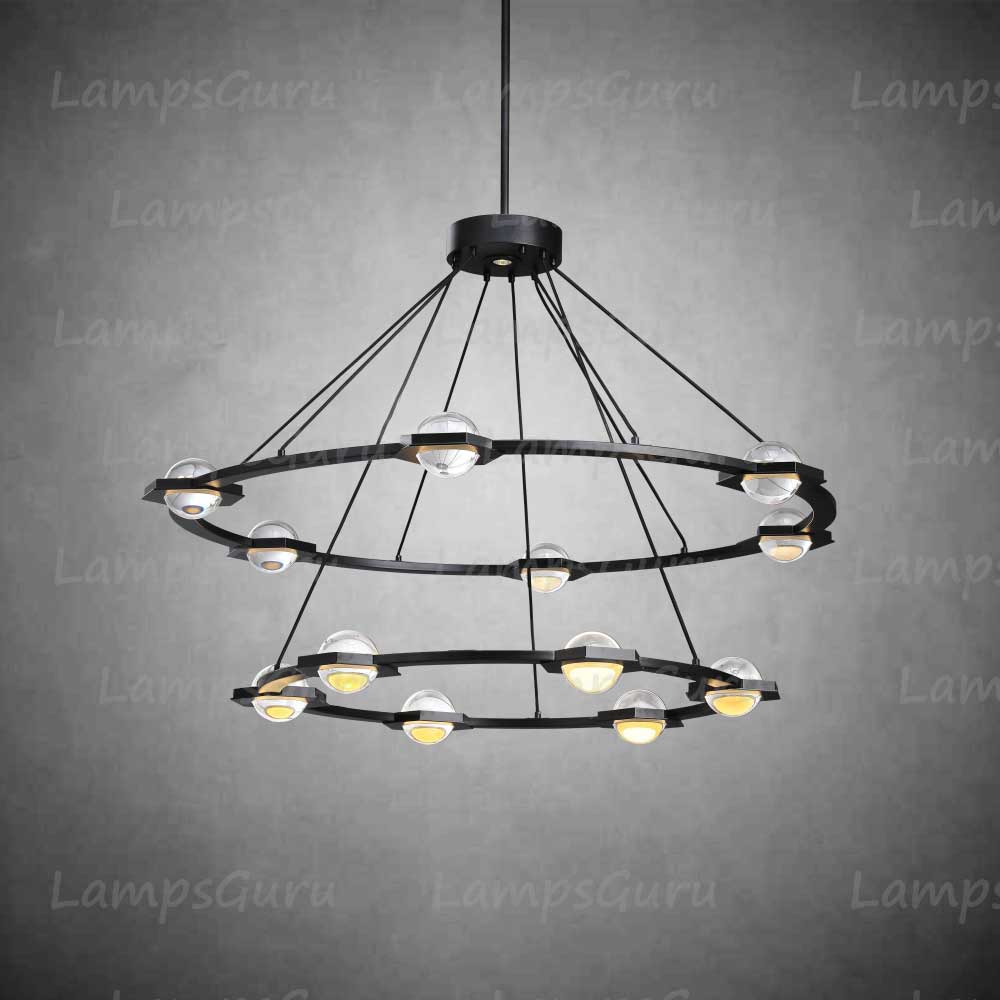 Eclatanta Two Tier Round Chandelier 48"