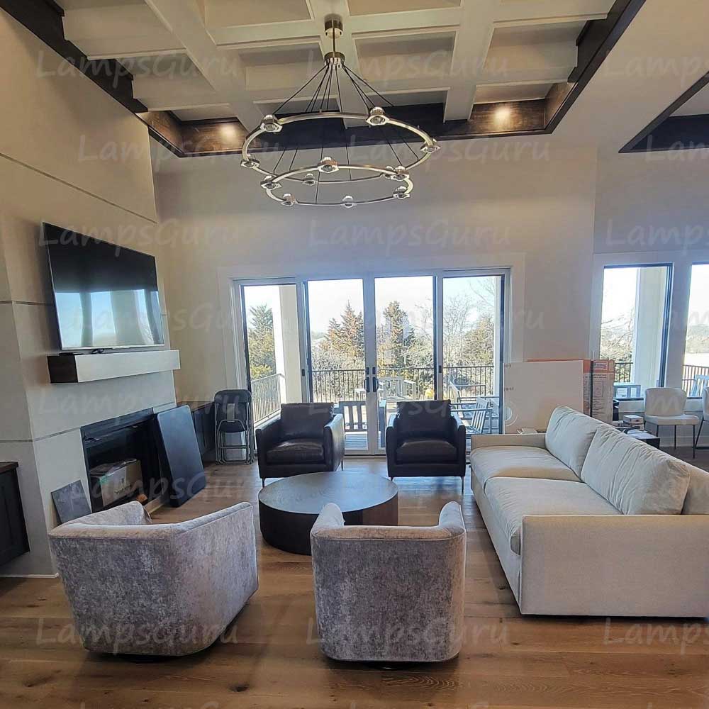 Eclatanta Two Tier Round Chandelier 60"