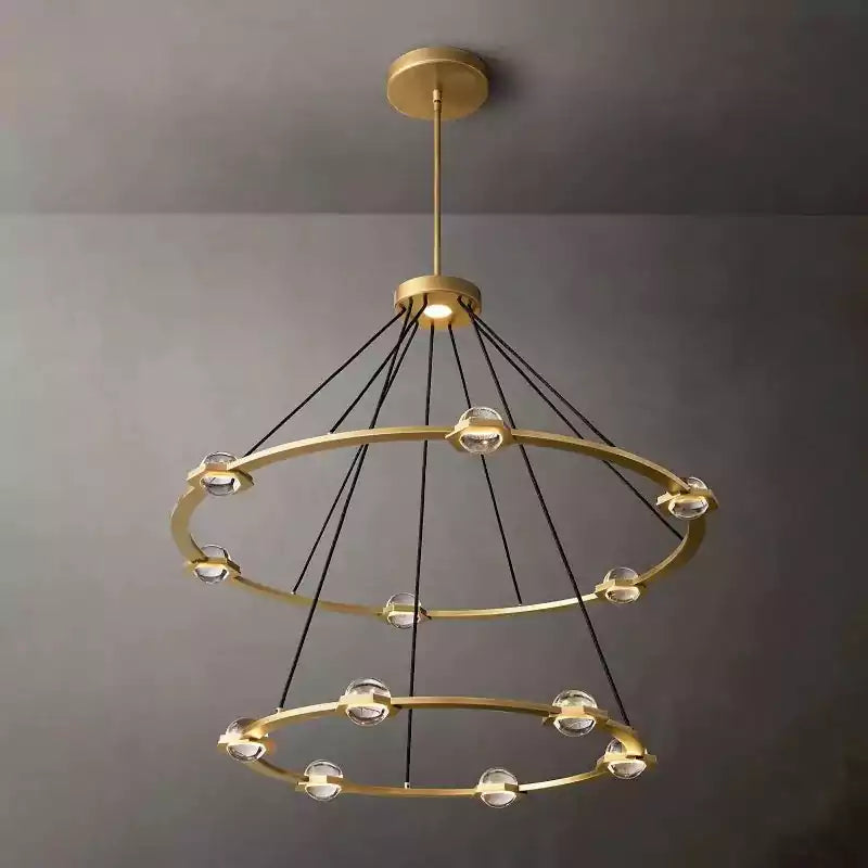 Eclatanta Two Tier Round Chandelier 48"