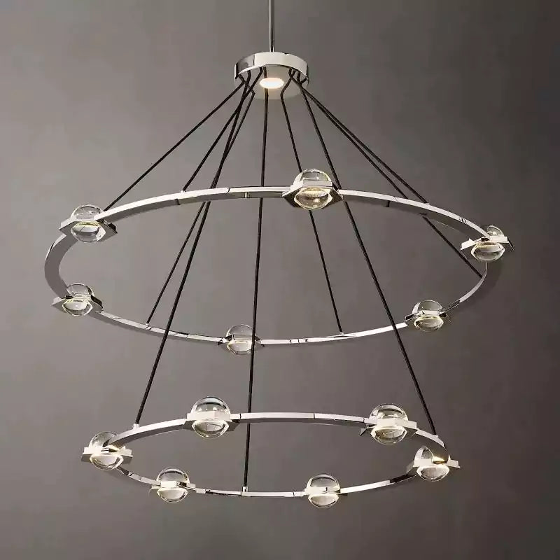 Eclatanta Two Tier Round Chandelier 48"