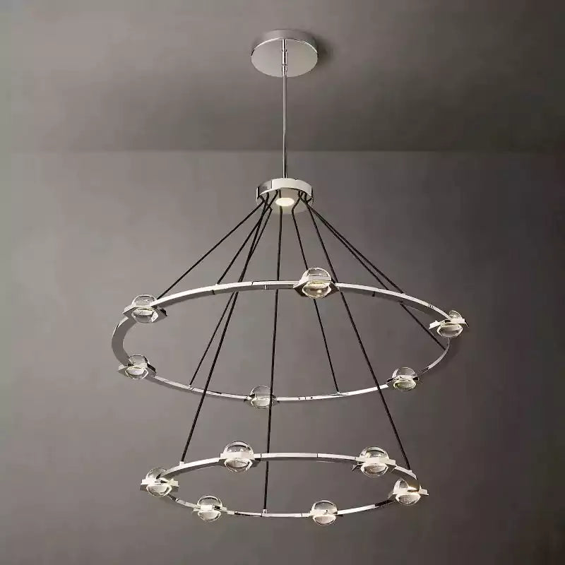 Eclatanta Two Tier Round Chandelier 48"