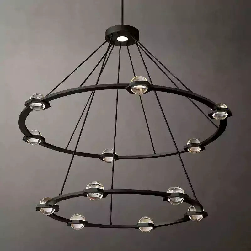 Eclatanta Two Tier Round Chandelier 48"