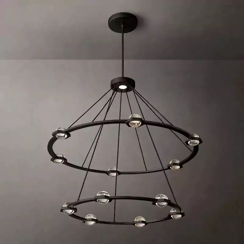 Eclatanta Two Tier Round Chandelier 48"