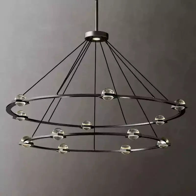 Eclatanta Two Tier Round Chandelier 60"
