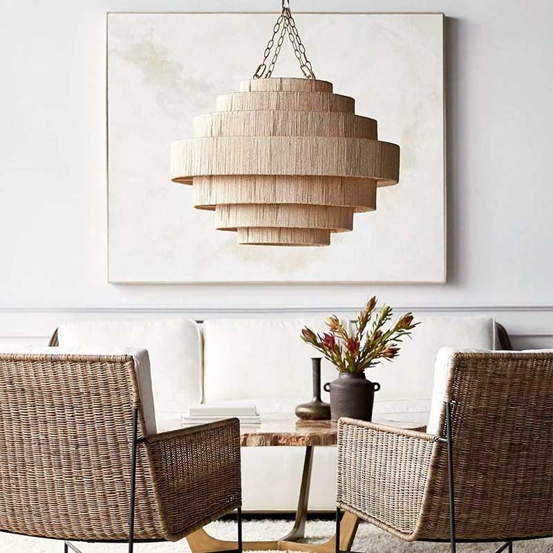 Rero Handwoven Natural Rope Everly Pendant Light