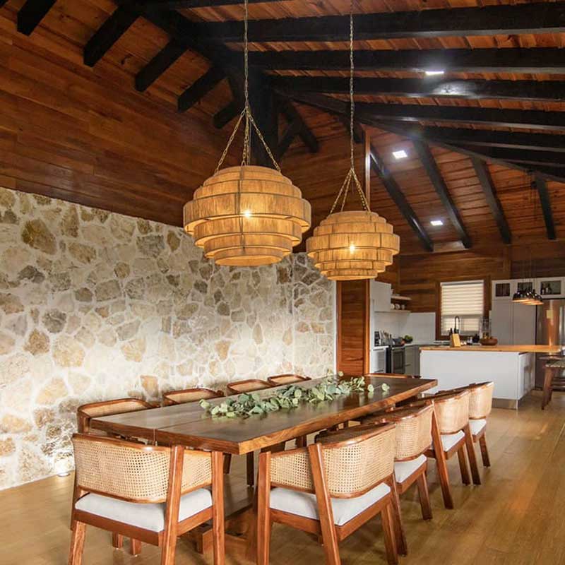 Rero Handwoven Natural Rope Everly Pendant Light