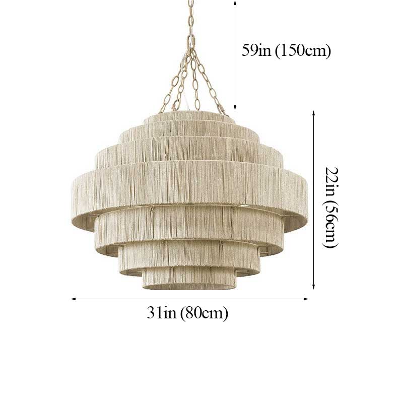 Rero Handwoven Natural Rope Everly Pendant Light