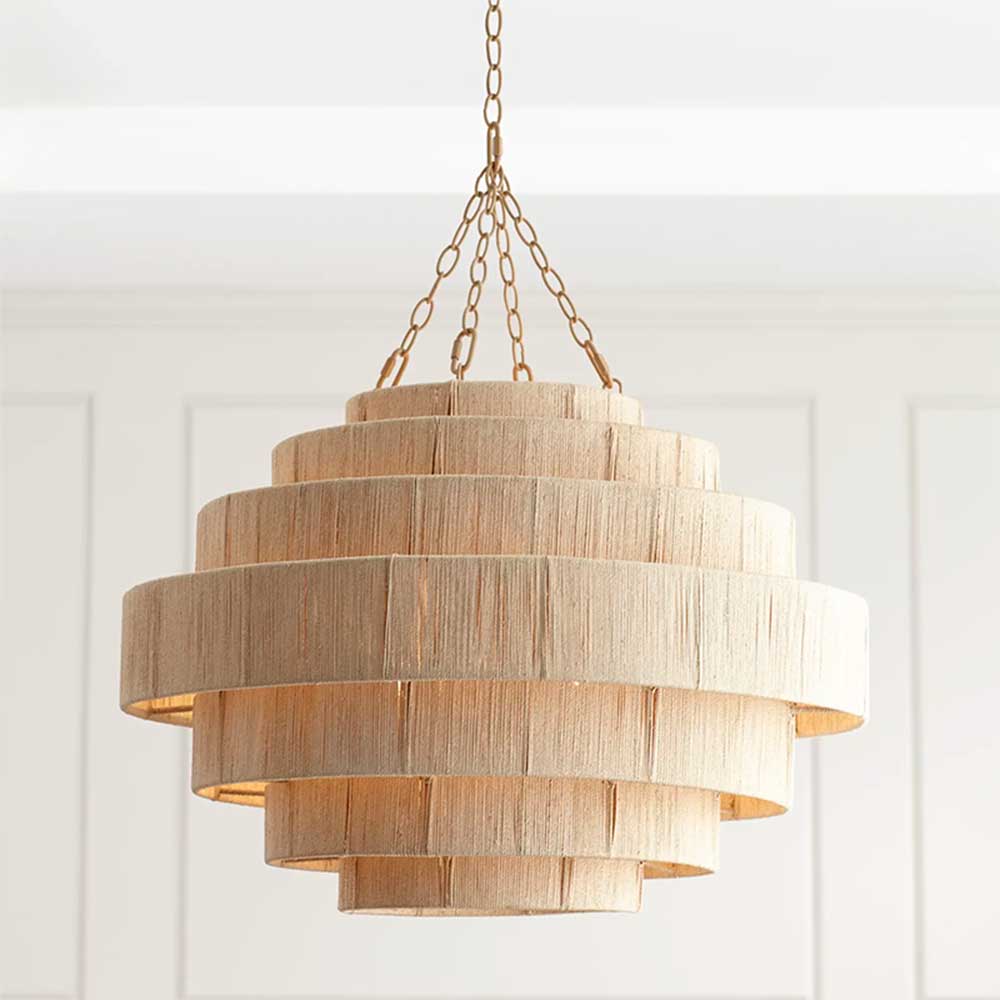 Rero Handwoven Natural Rope Everly Pendant Light