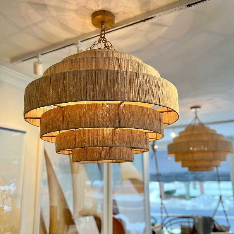Rero Handwoven Natural Rope Everly Pendant Light