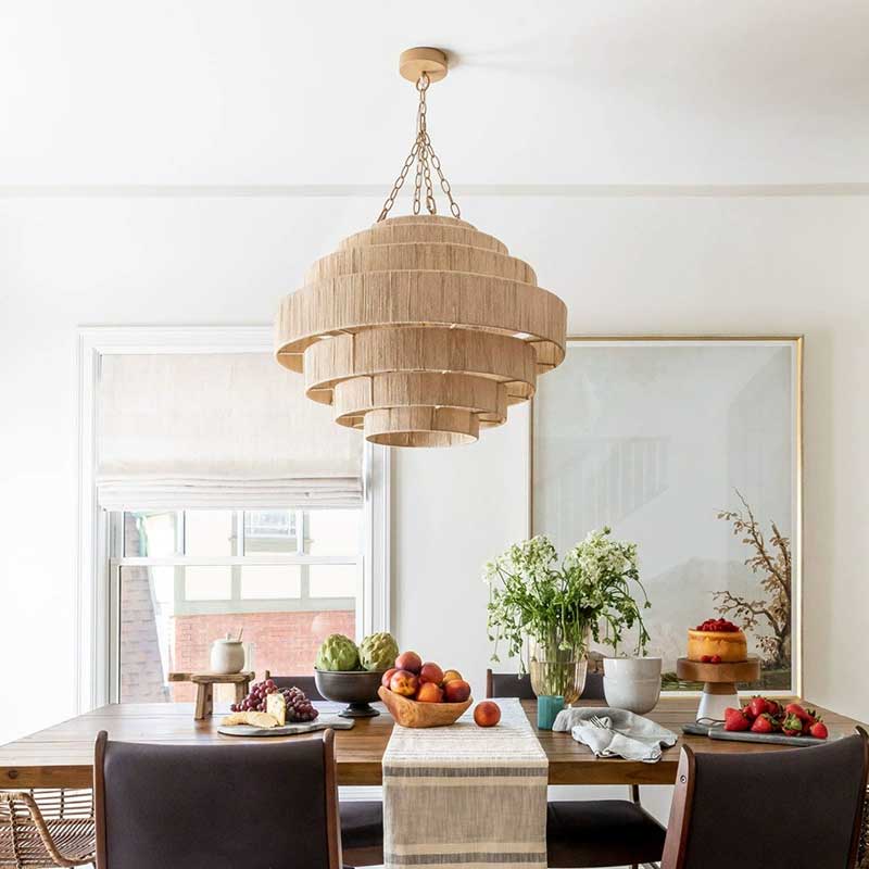 Rero Handwoven Natural Rope Everly Pendant Light