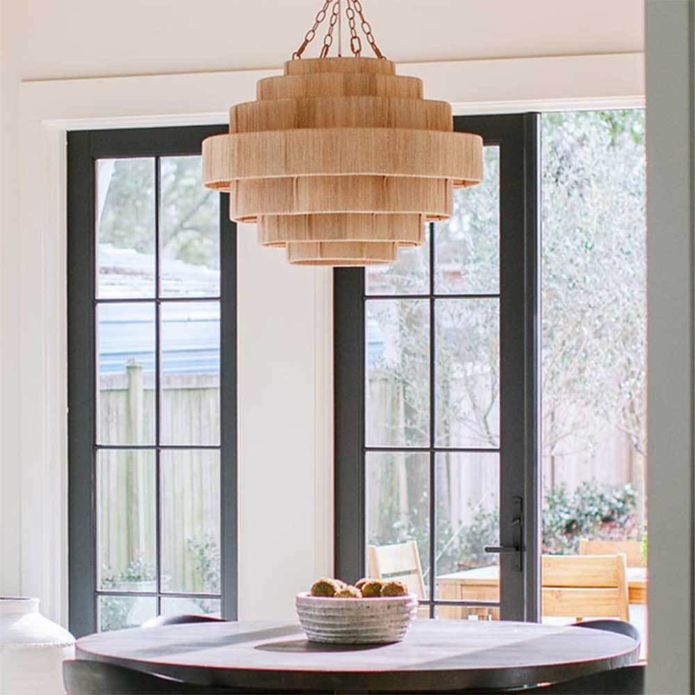 Rero Handwoven Natural Rope Everly Pendant Light