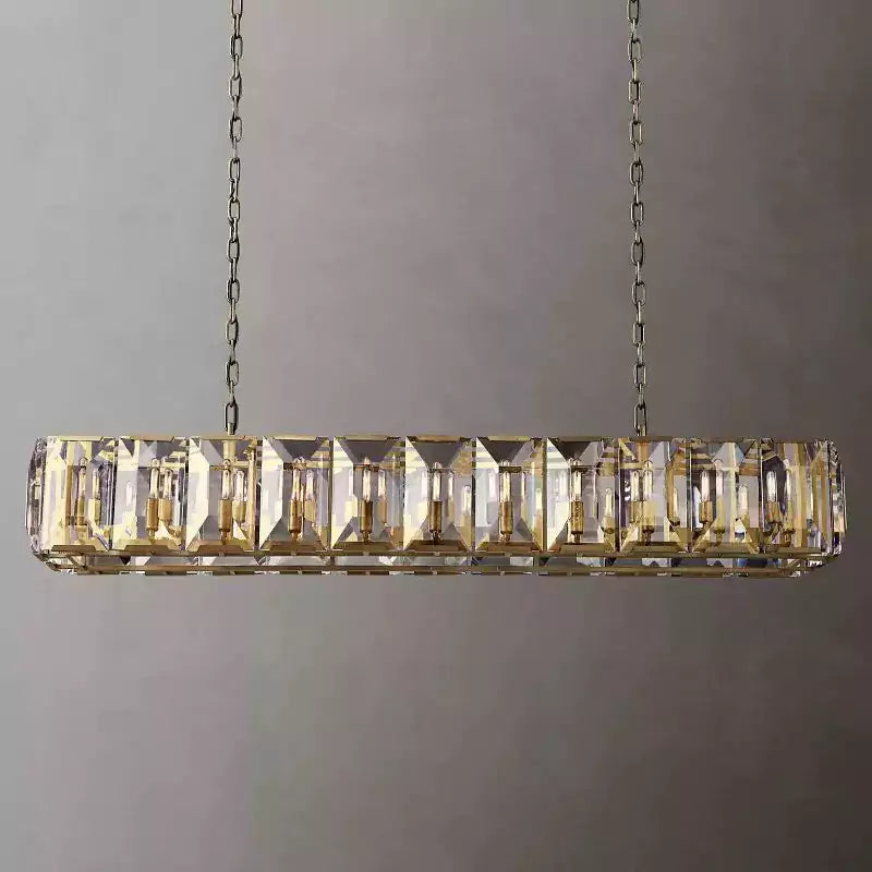 Harlowa Crystal Rectangular Chandelier 74"