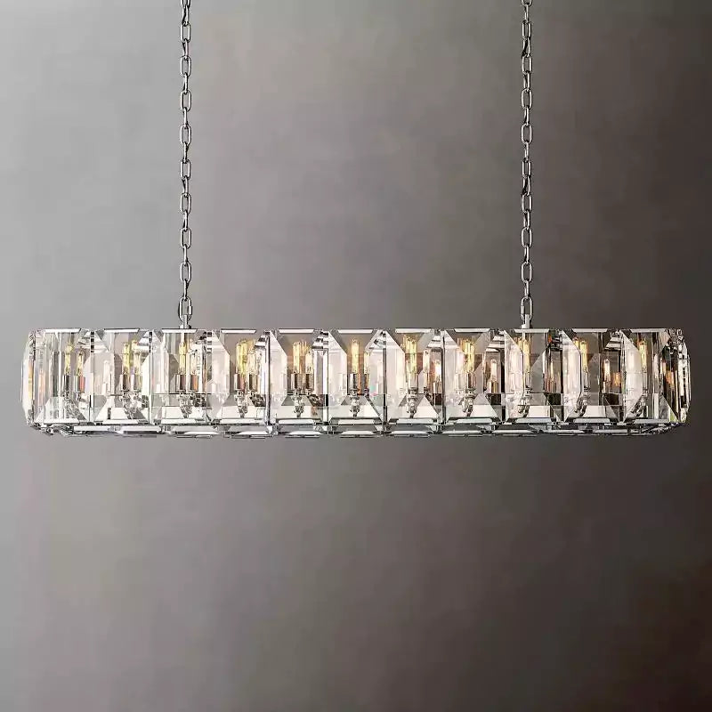 Harlowa Crystal Rectangular Chandelier 74"