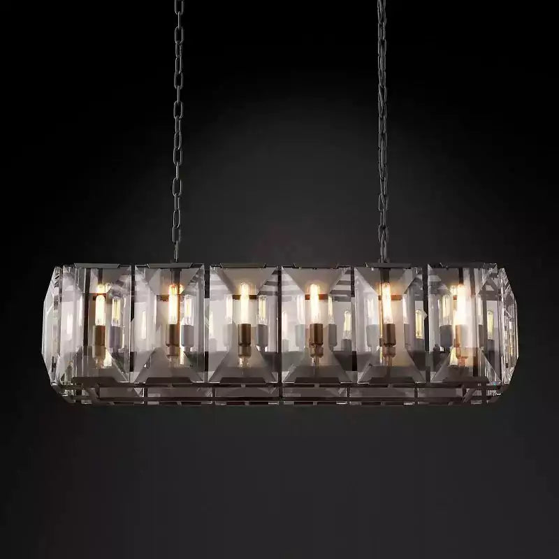 Harlowa Crystal Rectangular Chandelier 42"
