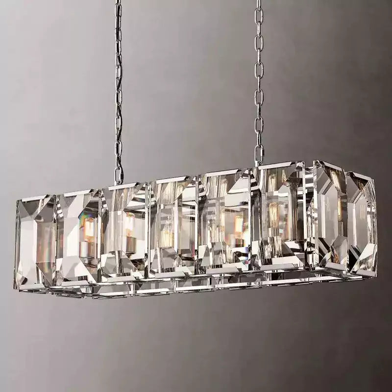 Harlowa Crystal Rectangular Chandelier 42"