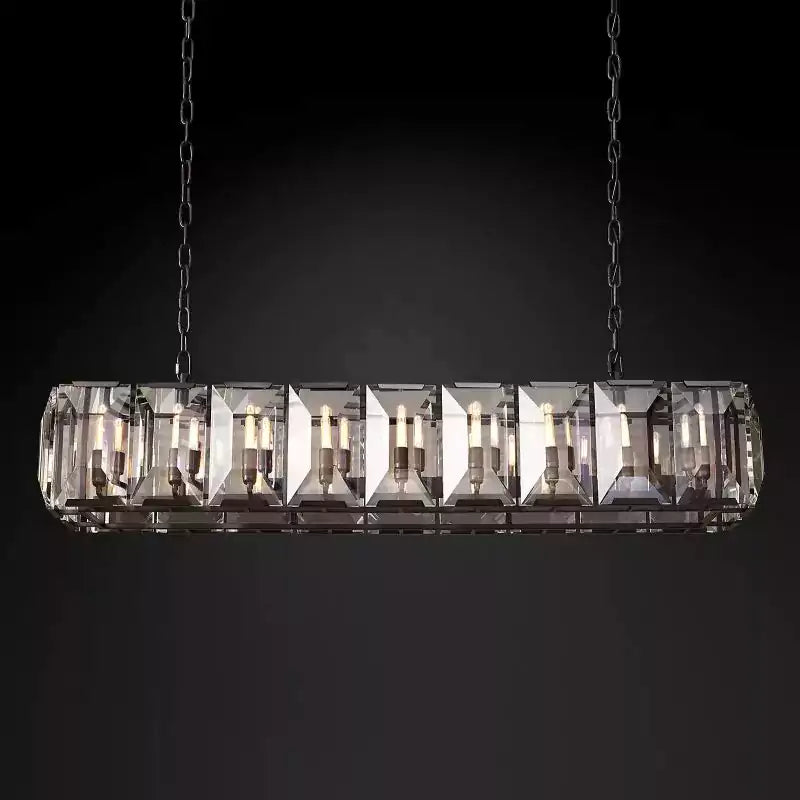 Harlowa Crystal Rectangular Chandelier 62"