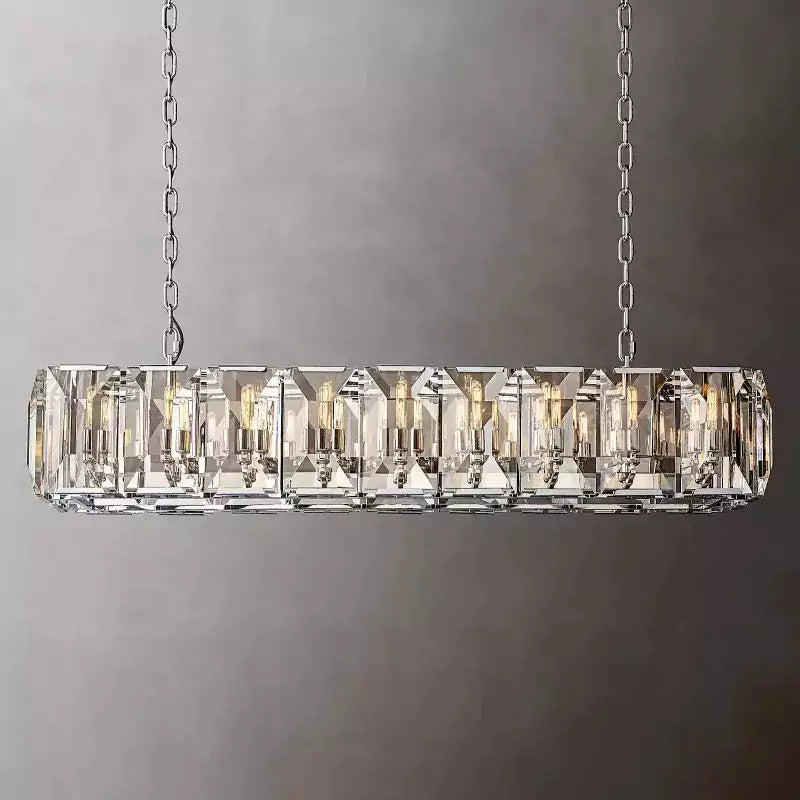 Harlowa Crystal Rectangular Chandelier 62"
