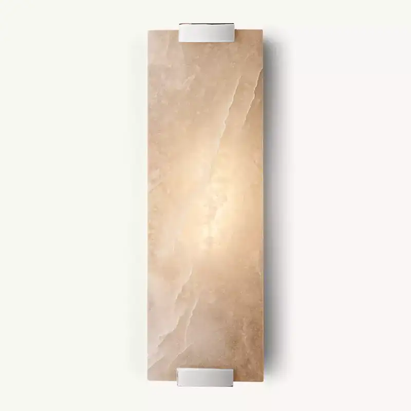Hand-Carved Alabaster Grand Sconce