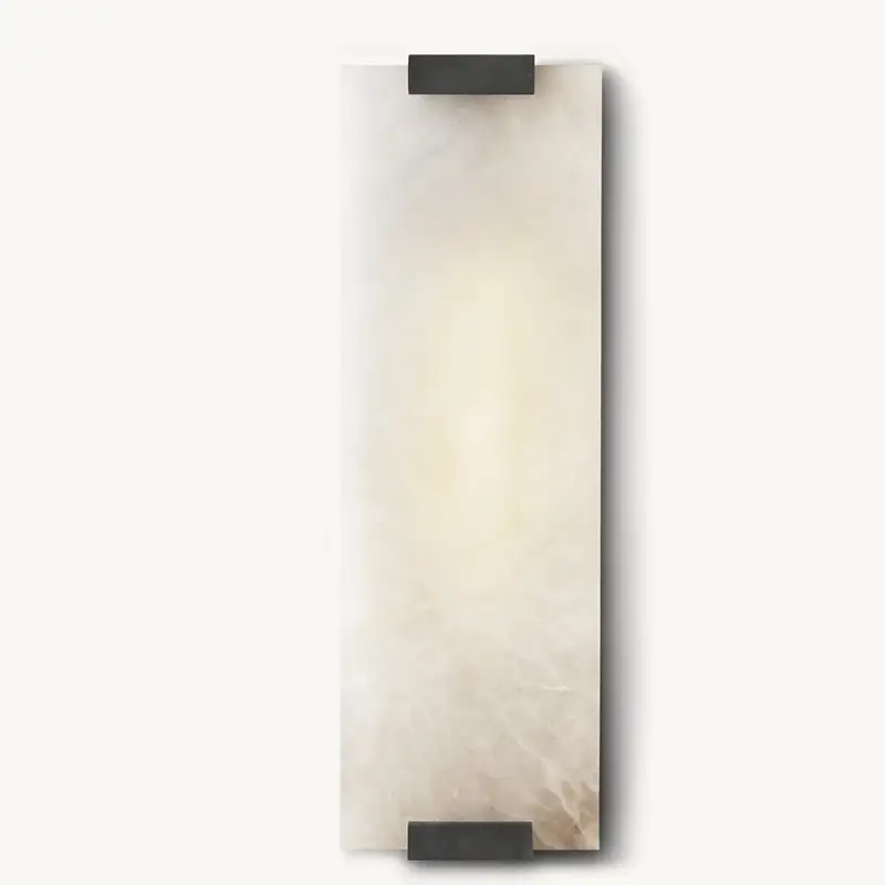 Hand-Carved Alabaster Grand Sconce