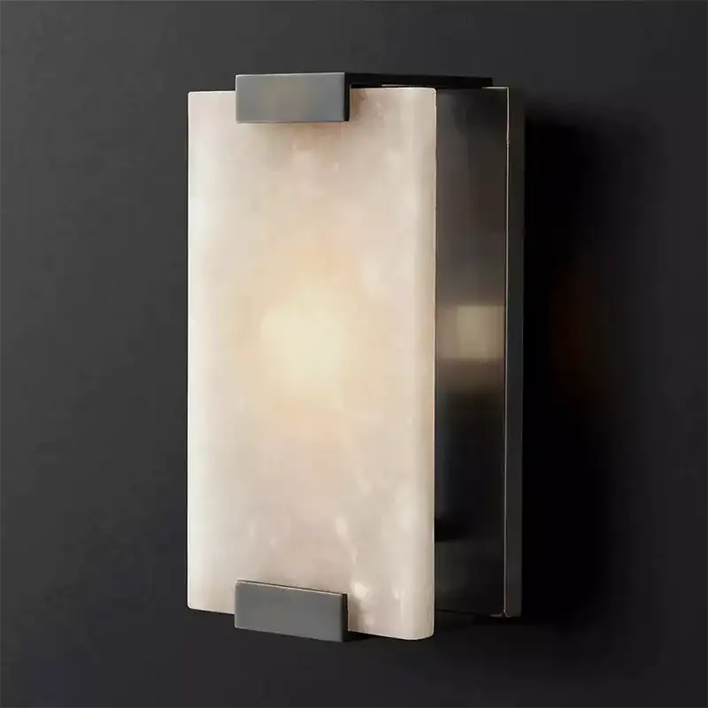 Hand-Carved Alabaster Sconce